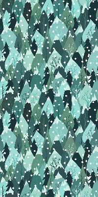 Rollo lichtundurchlässig mit Motiv Wald und fallender Schnee