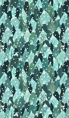 Rollo lichtundurchlässig mit Motiv Wald und fallender Schnee