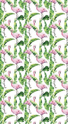 Rollo lichtundurchlässig mit einem Motiv aus Flamingos zwischen Blättern