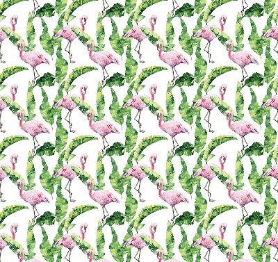 Rollo lichtundurchlässig mit einem Motiv aus Flamingos zwischen Blättern