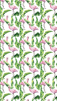 Rollo lichtundurchlässig mit einem Motiv aus Flamingos zwischen Blättern