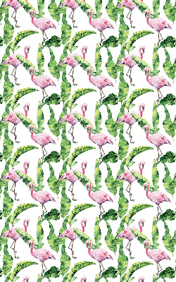 Rollo lichtundurchlässig mit einem Motiv aus Flamingos zwischen Blättern