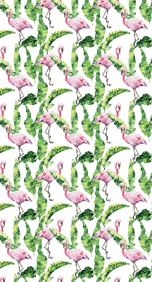 Rollo lichtundurchlässig mit einem Motiv aus Flamingos zwischen Blättern