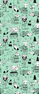 Rollo lichtundurchlässig mit Motiv „Wintertiere”