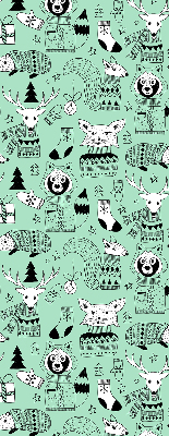 Rollo lichtundurchlässig mit Motiv „Wintertiere”