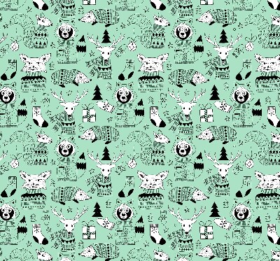 Rollo lichtundurchlässig mit Motiv „Wintertiere”