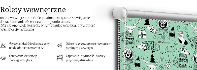 Rollo lichtundurchlässig mit Motiv „Wintertiere”