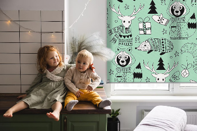 Rollo lichtundurchlässig mit Motiv „Wintertiere”