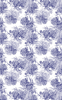 Rollo lichtundurchlässig mit blauem Blumenmuster