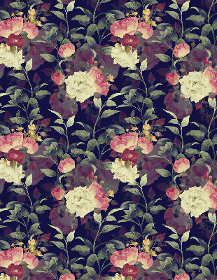 Verdunkelungsrollo mit Blumenmuster