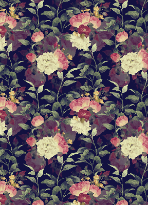 Verdunkelungsrollo mit Blumenmuster