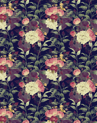 Verdunkelungsrollo mit Blumenmuster