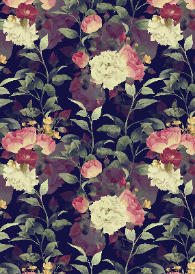 Verdunkelungsrollo mit Blumenmuster