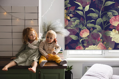 Verdunkelungsrollo mit Blumenmuster