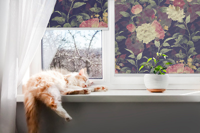 Verdunkelungsrollo mit Blumenmuster