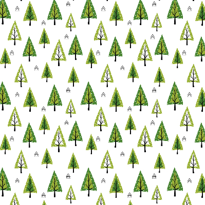 Rollo lichtundurchlässig mit gezeichnetem Waldmotiv