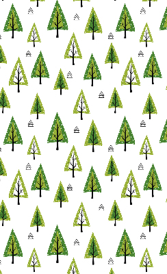 Rollo lichtundurchlässig mit gezeichnetem Waldmotiv