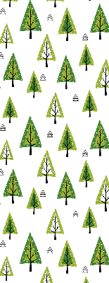 Rollo lichtundurchlässig mit gezeichnetem Waldmotiv