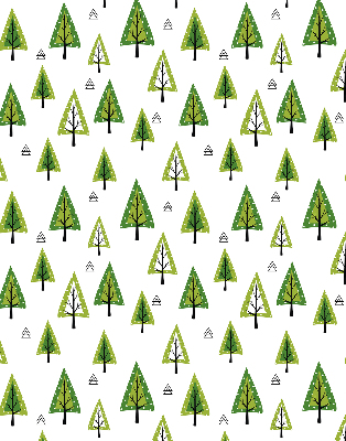 Rollo lichtundurchlässig mit gezeichnetem Waldmotiv