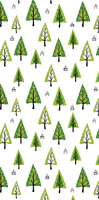 Rollo lichtundurchlässig mit gezeichnetem Waldmotiv
