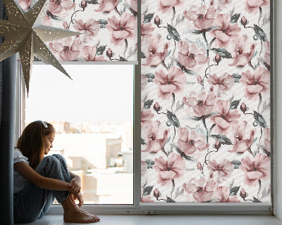 Verdunkelungsrollo mit rosa Blütenmuster