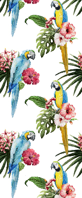 Rollo lichtundurchlässig mit Papagei-Motiv auf Blumen