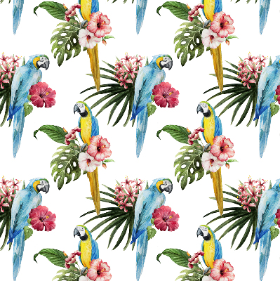 Rollo lichtundurchlässig mit Papagei-Motiv auf Blumen
