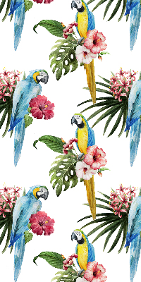 Rollo lichtundurchlässig mit Papagei-Motiv auf Blumen