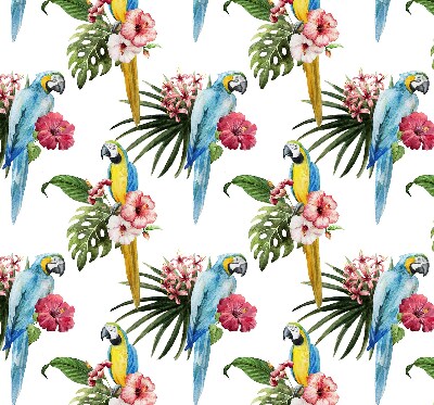 Rollo lichtundurchlässig mit Papagei-Motiv auf Blumen