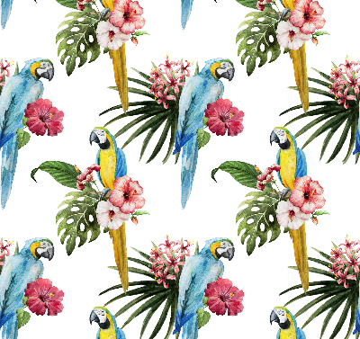Rollo lichtundurchlässig mit Papagei-Motiv auf Blumen