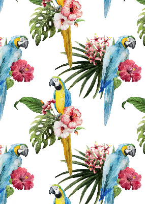 Rollo lichtundurchlässig mit Papagei-Motiv auf Blumen