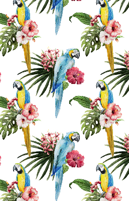 Rollo lichtundurchlässig mit Papagei-Motiv auf Blumen