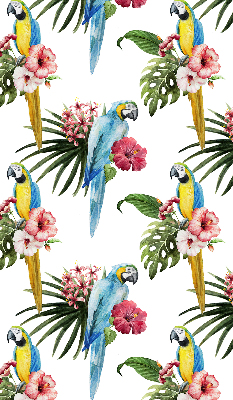 Rollo lichtundurchlässig mit Papagei-Motiv auf Blumen