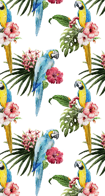 Rollo lichtundurchlässig mit Papagei-Motiv auf Blumen