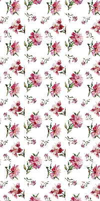 Rollo lichtundurchlässig mit rosa Blumenmuster