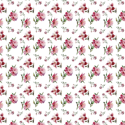 Rollo lichtundurchlässig mit rosa Blumenmuster