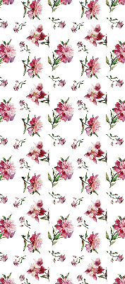 Rollo lichtundurchlässig mit rosa Blumenmuster