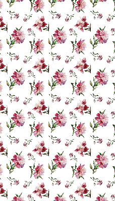 Rollo lichtundurchlässig mit rosa Blumenmuster
