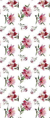Rollo lichtundurchlässig mit rosa Blumenmuster