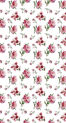 Rollo lichtundurchlässig mit rosa Blumenmuster