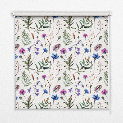 Verdunkelungsrollo mit buntem Blumenmuster