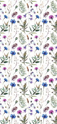 Verdunkelungsrollo mit buntem Blumenmuster