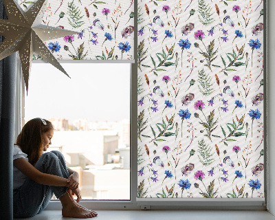 Verdunkelungsrollo mit buntem Blumenmuster