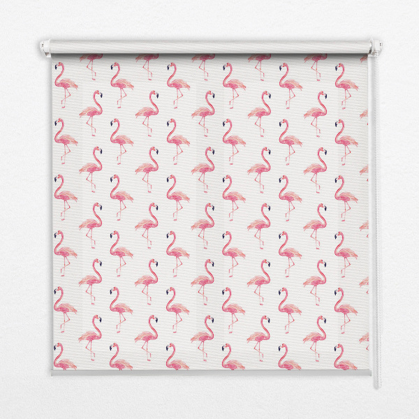 Fenster Rollo mit Flamingo-Motiv