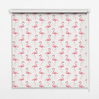 Fenster Rollo mit Flamingo-Motiv