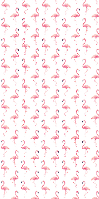 Fenster Rollo mit Flamingo-Motiv