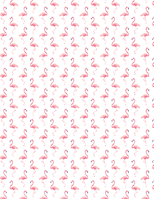 Fenster Rollo mit Flamingo-Motiv