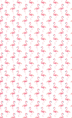 Fenster Rollo mit Flamingo-Motiv