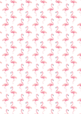 Fenster Rollo mit Flamingo-Motiv