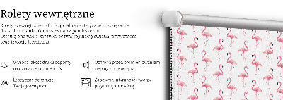 Fenster Rollo mit Flamingo-Motiv